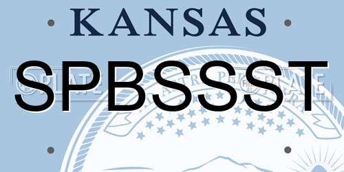 SPBSSST Kansas License Plate