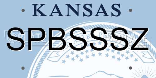 SPBSSSZ Kansas License Plate
