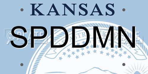 SPDDMN Kansas License Plate