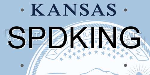 SPDKING Kansas License Plate
