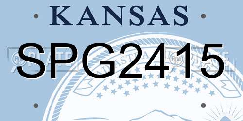 SPG2415 Kansas License Plate
