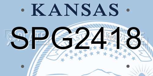SPG2418 Kansas License Plate