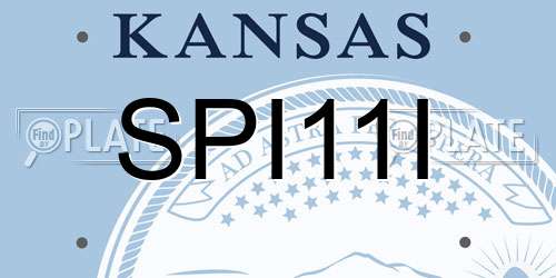 SPI11I Kansas License Plate
