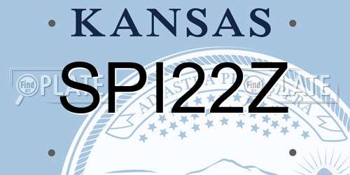 SPI22Z Kansas License Plate
