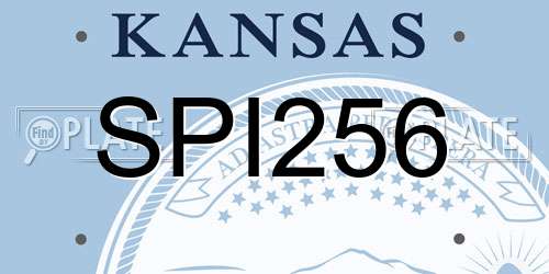 SPI256 Kansas License Plate
