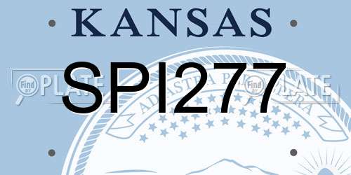 SPI277 Kansas License Plate