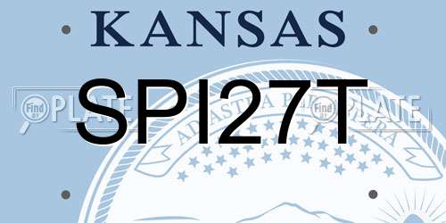 SPI27T Kansas License Plate
