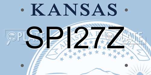 SPI27Z Kansas License Plate