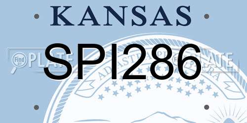 SPI286 Kansas License Plate
