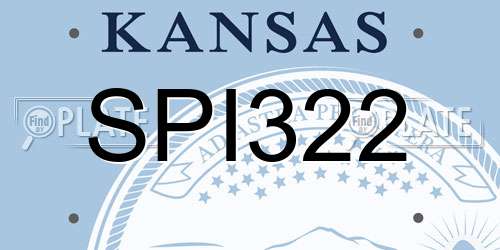 SPI322 Kansas License Plate