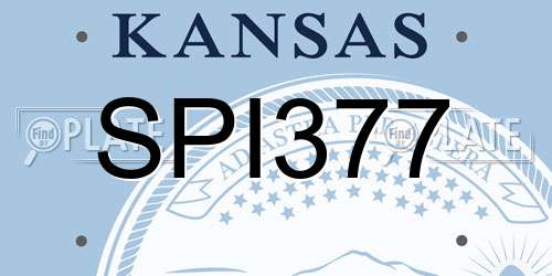 SPI377 Kansas License Plate