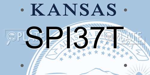 SPI37T Kansas License Plate