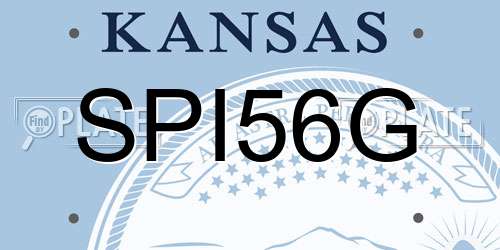 SPI56G Kansas License Plate