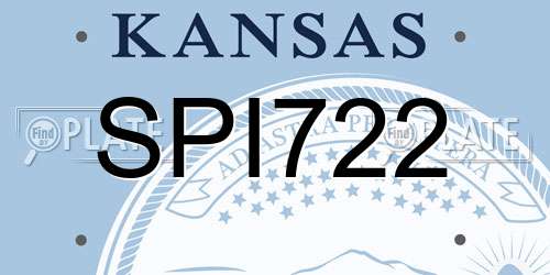 SPI722 Kansas License Plate