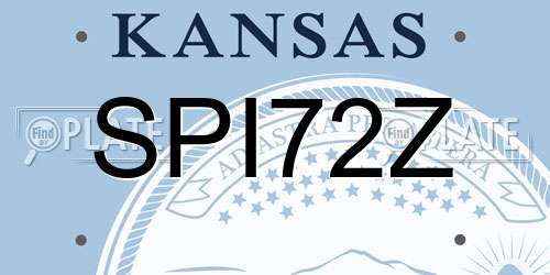 SPI72Z Kansas License Plate