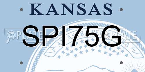 SPI75G Kansas License Plate
