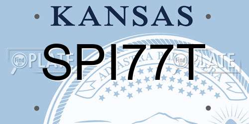 SPI77T Kansas License Plate