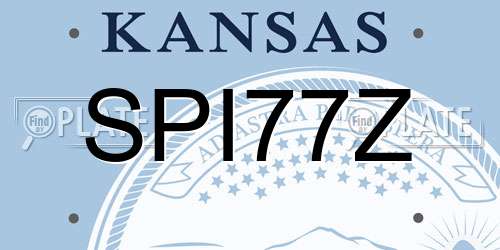 SPI77Z Kansas License Plate