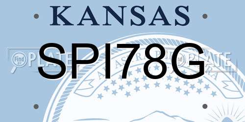 SPI78G Kansas License Plate