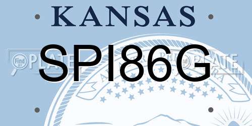 SPI86G Kansas License Plate