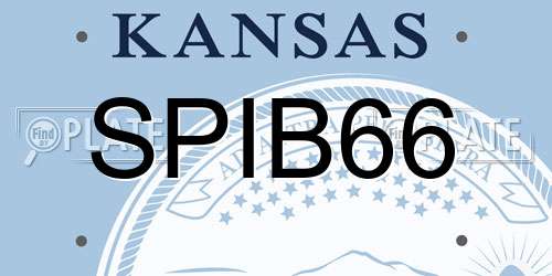 SPIB66 Kansas License Plate