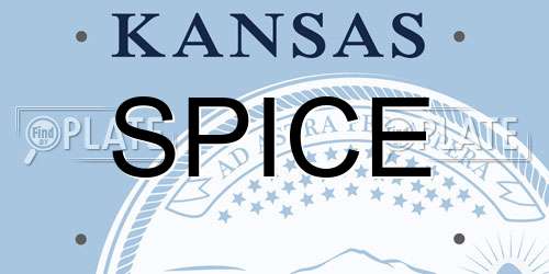 SPICE Kansas License Plate