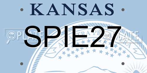 SPIE27 Kansas License Plate