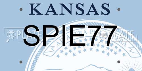 SPIE77 Kansas License Plate