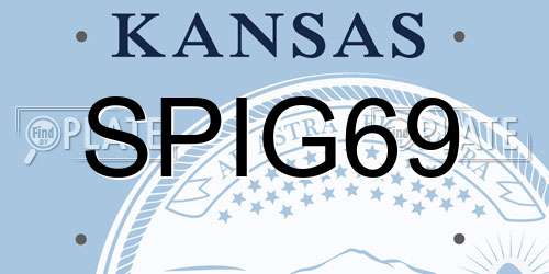 SPIG69 Kansas License Plate