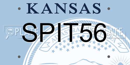 SPIT56 Kansas License Plate