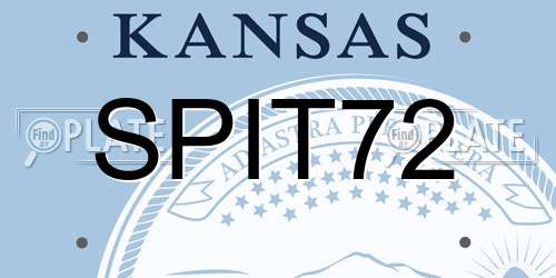 SPIT72 Kansas License Plate