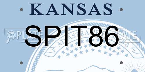 SPIT86 Kansas License Plate
