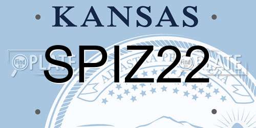 SPIZ22 Kansas License Plate
