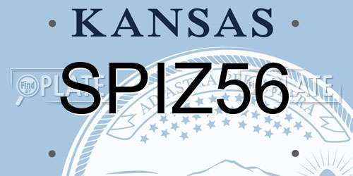 SPIZ56 Kansas License Plate