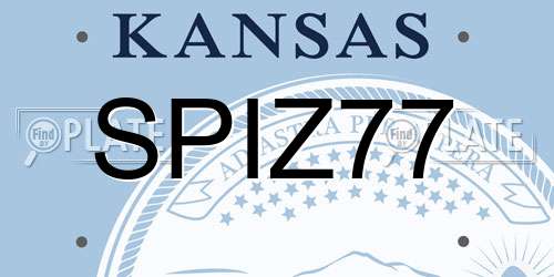 SPIZ77 Kansas License Plate