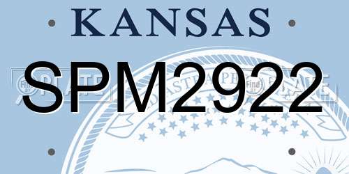 SPM2922 Kansas License Plate