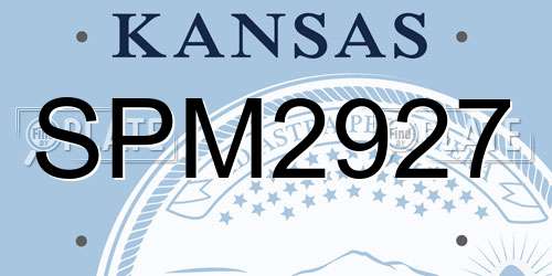 SPM2927 Kansas License Plate