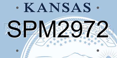 SPM2972 Kansas License Plate