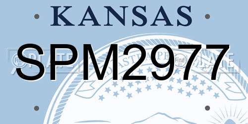 SPM2977 Kansas License Plate