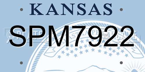 SPM7922 Kansas License Plate