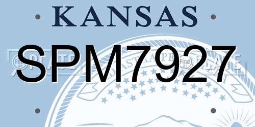 SPM7927 Kansas License Plate