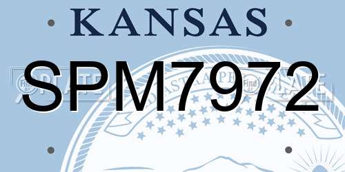 SPM7972 Kansas License Plate