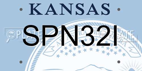 SPN32I Kansas License Plate