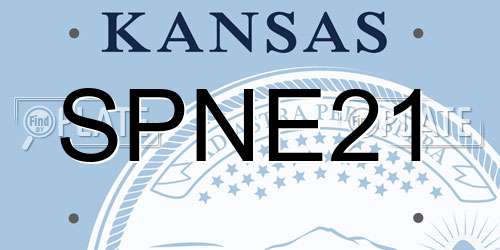 SPNE21 Kansas License Plate