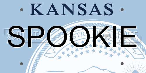 SPOOKIE Kansas License Plate