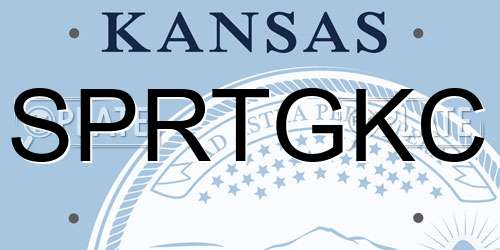 SPRTGKC Kansas License Plate