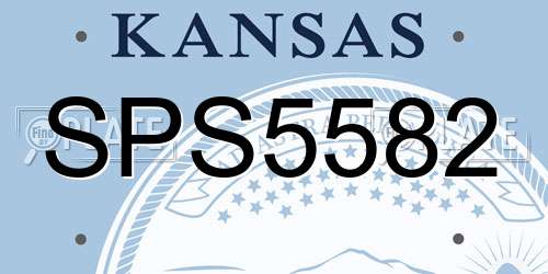 SPS5582 Kansas License Plate