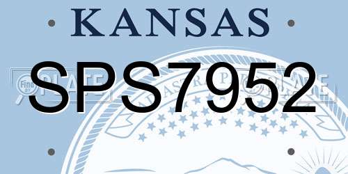 SPS7952 Kansas License Plate