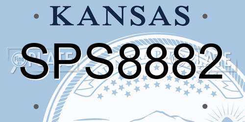 SPS8882 Kansas License Plate