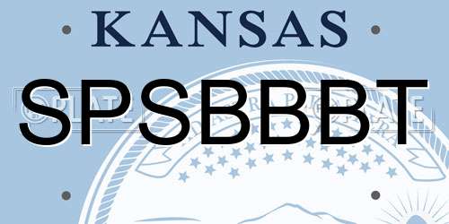 SPSBBBT Kansas License Plate